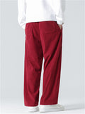 Leisure Trendy Corduroy Straight Leg Pants for Men