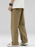 Men's Fashionable Casual Solid Straight Leg Pants