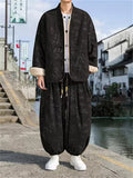 Men's Lamb Wool Reversible Jacket Ankle-tied Pants Chinese Style Thick Outfits