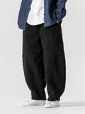 Oriental Style Thickened Lamb Wool Pants for Men