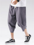 Men's Summer Casual Linen Cropped Pants