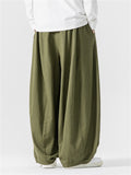 Men's Casual Plus Size Wide Leg Cotton Pants