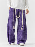 Japanese Style Braided Rope Tie-Dye Oversized Pants for Men