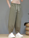 Breathable Ice Silk Ankle Tied Casual Pants for Men