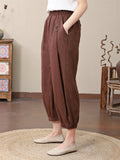 Spring Summer Women's Loose Thin Elastic Pants