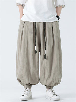 Men's Harajuku Baggy Braided Drawstring Harem Pants