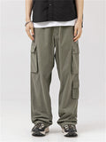 Male Trendy Skin-friendly Solid Color Cargo Pants