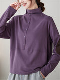 Female Mock Turtleneck Patchwork Slimming Bottoming Shirts