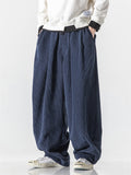 Men's Winter Fashion Loose Floor-Length Corduroy Harem Pants