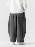 Men's Chinese Style Autumn Oversized Thick Pants