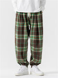 Fashion Hongkong Style Plaid Warm Woolen Pants for Winter