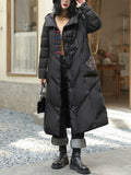 Women's Hot White Duck Down Hooded Overcoat for Winter