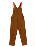 Khaki Multi-Pocket Couple Denim Overalls