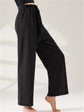 Simple High Waist Straight-Leg Casual Pants for Women