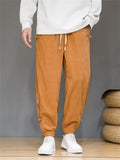 Men's Autumn Mini Square Corduroy Ankle Banded Pants