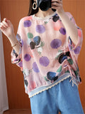 Female Round Neck Fruit Polka Dot Print Sweet Shirts