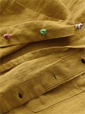 Female Casual Multicolored Buttons Short Shirts