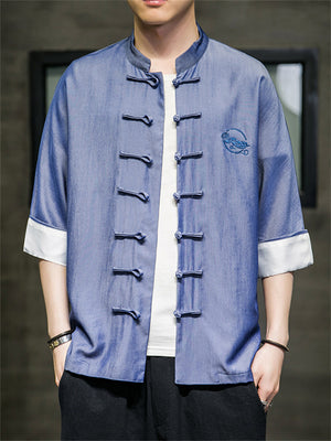 Men's Casual Button Up Chinese Traditional Shirts