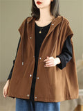 Women's Loose Wear-Resistant Sleeveless Cargo Jackets