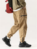 Male Zippered Pocket Comfort Drawstring Work Pants