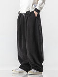 Men's Winter Fashion Loose Floor-Length Corduroy Harem Pants