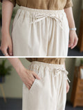 Women's Lace Patchwork Loose Cozy Linen Pants