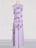 Women's Elegant 3D Flower Applique Maxi Dresses