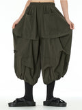 Women's Big Size Oversized Pleated Lantern Pants