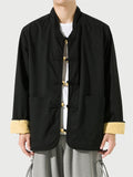 Men's Chinese Martial Arts Training Corduroy Reversible Jacket