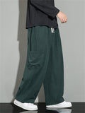 Trendy Corduroy Multi-pocket Pure Color Pants for Men