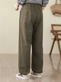 Women's Adjustable Drawstring Elastic Waist Durable Pants