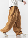 Men's Winter Fashion Loose Floor-Length Corduroy Harem Pants