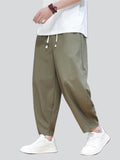 Breathable Ice Silk Ankle Tied Casual Pants for Men