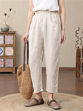 100% Linen Extra Loose Tapered Pants for Women