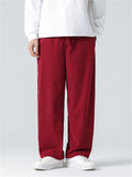 Leisure Trendy Corduroy Straight Leg Pants for Men