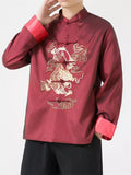 Ancient Loong Embroidery Spring Tang Suit Jacket for Men