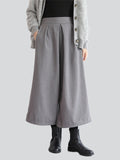 Women's Leisure Oversized Solid Color Wide Leg Pants