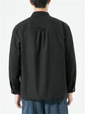 Trendy Oversized Chinese Style Plain Shirts for Men