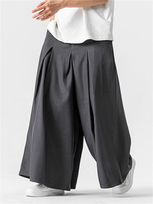 Male Super Loose Wide Leg Solid Color Pants