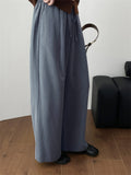 Women's Drawstring Elastic Waist Striped Wide Leg Pants