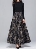 Women's Spring Flower Tree Branch Print A-line Pleated Skirt