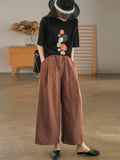 Drawstring Elastic Waist Comfort Pants for Women