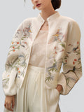 Women's Flower Bird Graphic Tang Suit Jackets