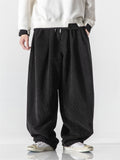 Men's Winter Fashion Loose Floor-Length Corduroy Harem Pants