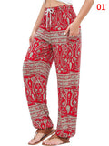 Ladies Boho Style Drawstring Yoga Joggers Pants