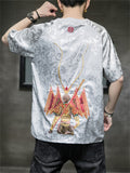 Men's Chinese Style Monkey King Embroidery Retro T-shirt