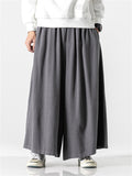 Chinese Style Men's Plus Size Wide Leg Pants