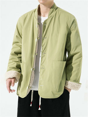 Winter Men's Reversible Fleece-lined Thickened Jackets