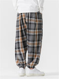 Fashion Hongkong Style Plaid Warm Woolen Pants for Winter