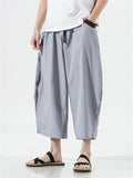 Candy Color Wide Leg Cropped Pants for Male